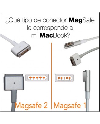 Cargador Compatible con Macbook Retina 16.5V/60w Magsafe 2