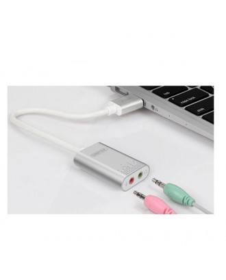Tarjeta de Sonido Externa USB 2.0 Aluminio Unitek