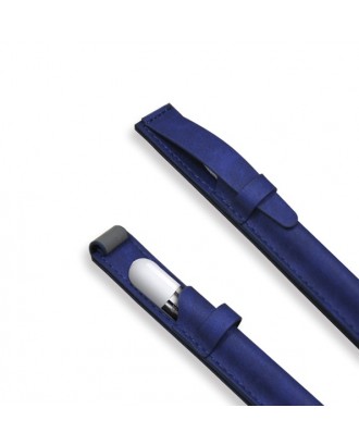 Funda de Cuero Apple Pencil y Lapices Tactiles Azul