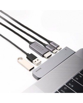 Docking USB-C Baseus 5 en 1 Macbook Pro Con y Sin Touchbar 5K