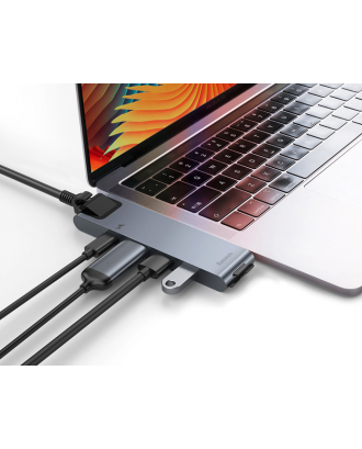 Docking USB-C Baseus 7 en 1 Macbook Pro Con Sin Touchbar Air 2018 4K