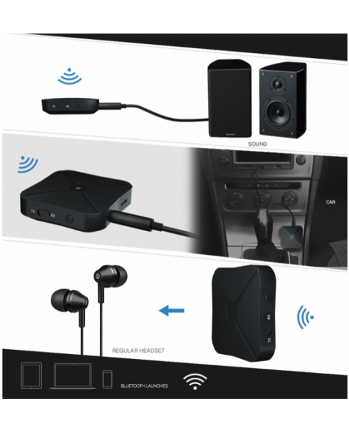 Adaptador Receptor Audio Bluetooth 4.2 Recargable Inalambric