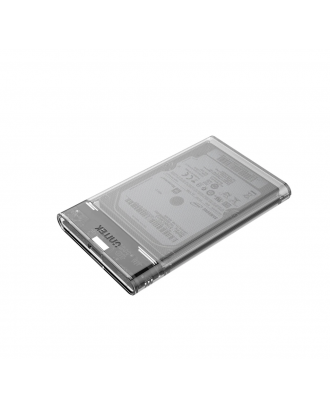 Cofre Disco Duro y SSD Notebook 2.5 USb 3.0 Transparente Unitek