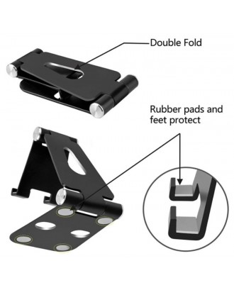 Soporte Plegable Aluminio Celulares y Tabletas Negro