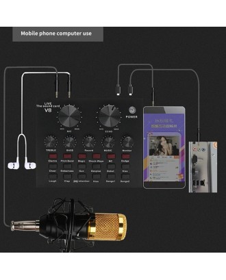 Mixer Tarjeta de Sonido 2 Canales Efectos Streaming Youtube Bluetooth
