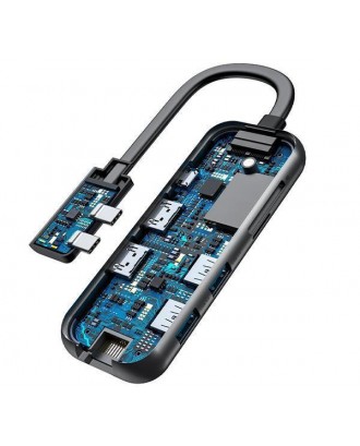 Docking USB-C Doble Baseus 8 en 1 MacBook Pro Touchbar Air 2018 4k