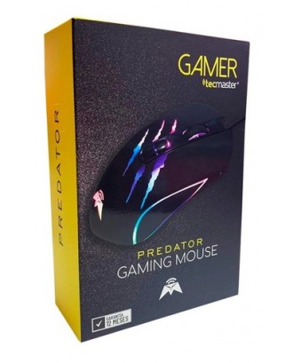 Mouse Gamer RGB 3200DPI Predator USB Tecmaster