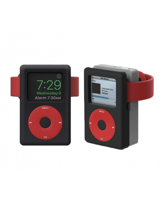Soporte Dock Para Applewatch Silicona Diseño iPod Classic Negro