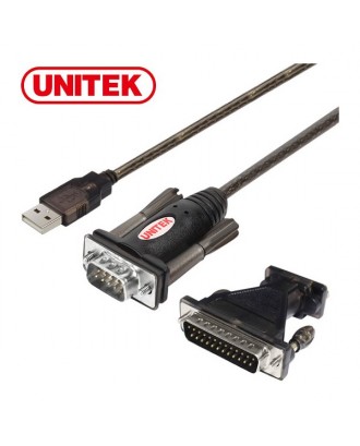 Adaptador USB a Serial DB9 DB25 Chip Prolific 1.5MT Unitek