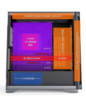 Gabinete Gamer ATX Micro ATX -ITX Aigo Yogo K1 Grafito