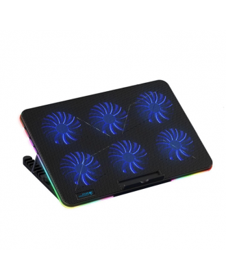 Ventilador Notebook Gamer RGB 13 / 17 Pulgadas 6 Ventiladores Azules
