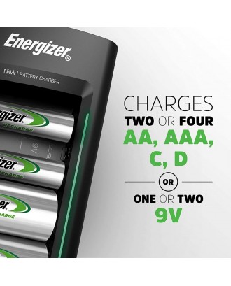 Cargador Pilas Universal (AA AAA C D Bateria 9V)  Energizer