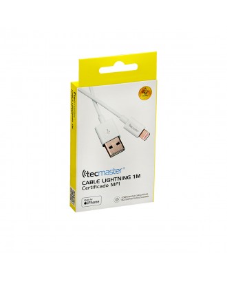 Cable Lightning para iPhone iPad Tecmaster Certificado