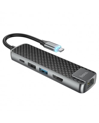 Adaptador USB-C 5 en 1 Para Notebook Macbook Hoco HB23