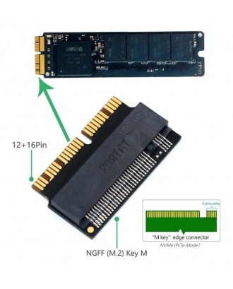 Adaptador SSD NVME PCIE M2 Para MacBook Air Retina 2013 a 2017