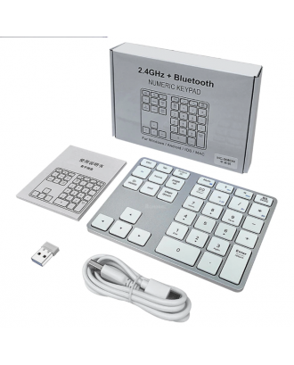 Teclado Numerico Alum. Bluetooth Mac Notebook 35 Tec. Silver