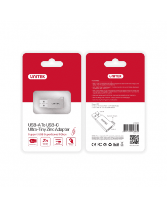 Adaptador USB 3.0 a USB-C Aluminio Unitek A1034NI