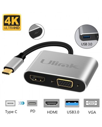 Adaptador USB-C a VGA HDMI USB UL-ADC404V ULINK