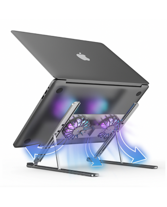 Base Apoyo Ventilador Aluminio Para Macbook Notebook RGB P11F
