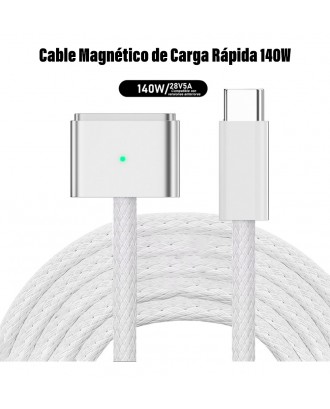 Cable Carga USB-C a Magsafe 3 Para Macbook Pro Air 2MT 140W