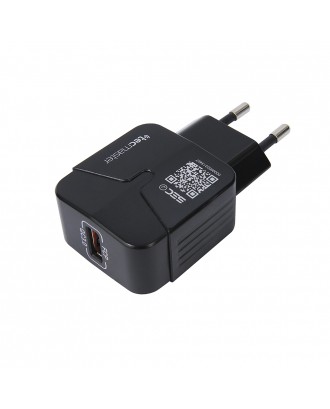 Cargador de Pared USB Quick Charge Android iPhone Tecmaster Negro