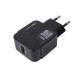 Cargador de Pared USB Quick Charge Android iPhone Tecmaster Negro