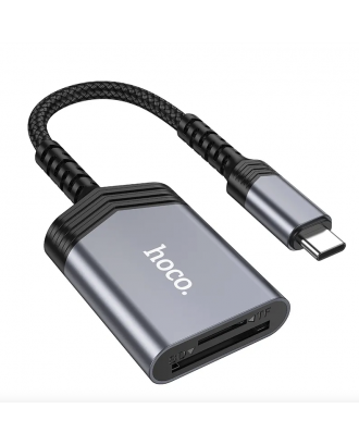 Lector de Tarjetas USB-C a SD TF Para Macbook Notebook HOCO UA25