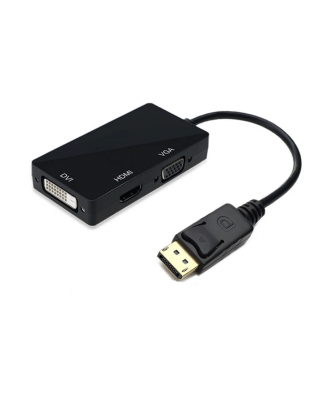 Adaptador Display Port a HDMI VGA DVI Goforit Negro