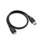 Cable USB 3.0 Discos Duros Externos Micro B 0.5MT Tecmaster