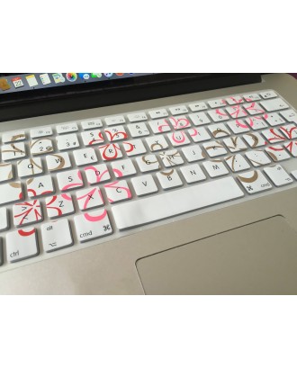 Protector de teclado compatible con macbook pro air Flores