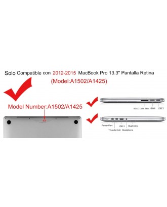 Carcasa compatible con Macbook pro retina 13 a1502 Rojo