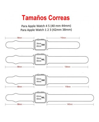 Correa Para Apple Watch silver  Loop Milanese Magnetica Acero 38mm / 40mm